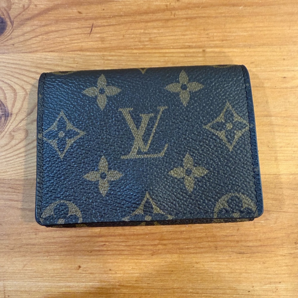 Louis Vuitton Brown and Tan Monogram Card Holder/Business Card Holder